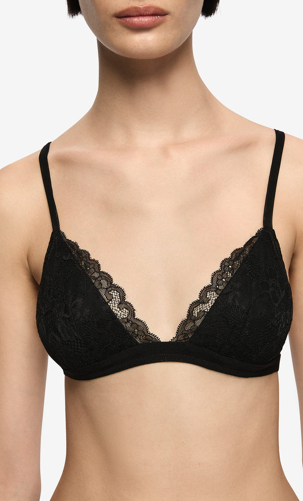 FLEUR BRALETTE  - BLACK