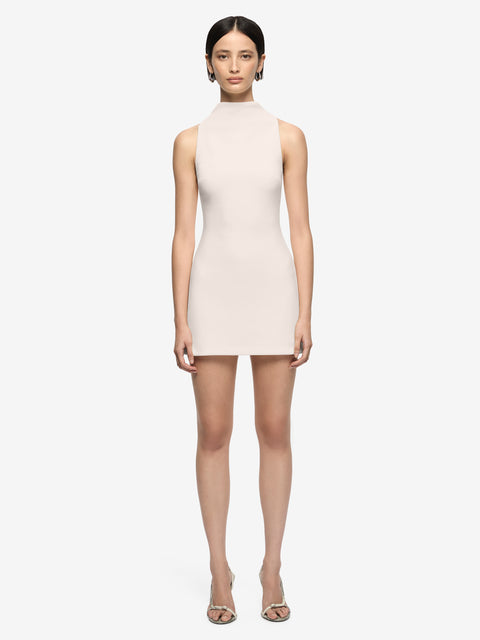 GEMMA RACER MINI DRESS - VANILLA BEAN