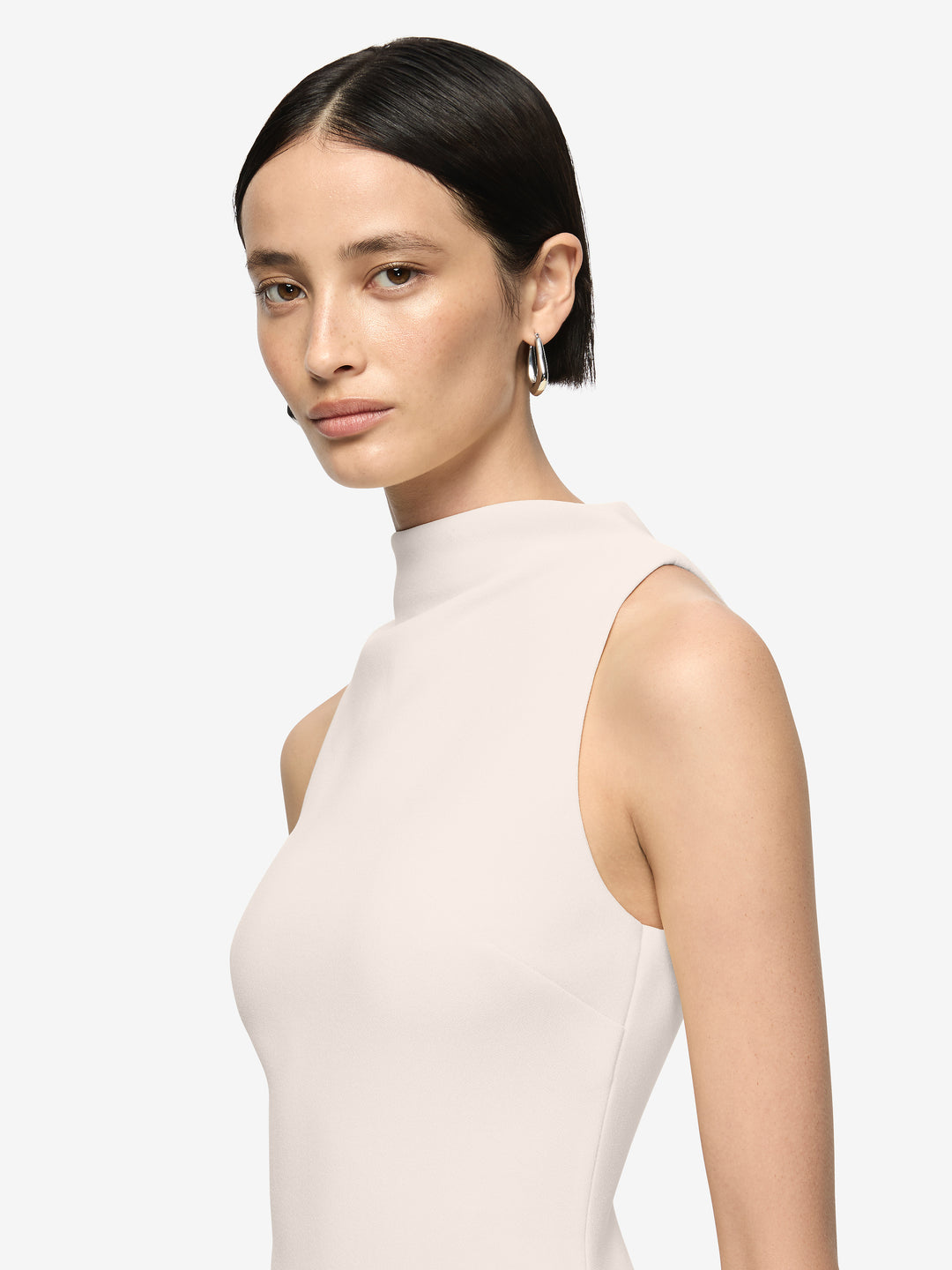 GEMMA RACER MINI DRESS - VANILLA BEAN