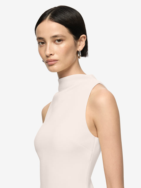 GEMMA RACER MINI DRESS - VANILLA BEAN