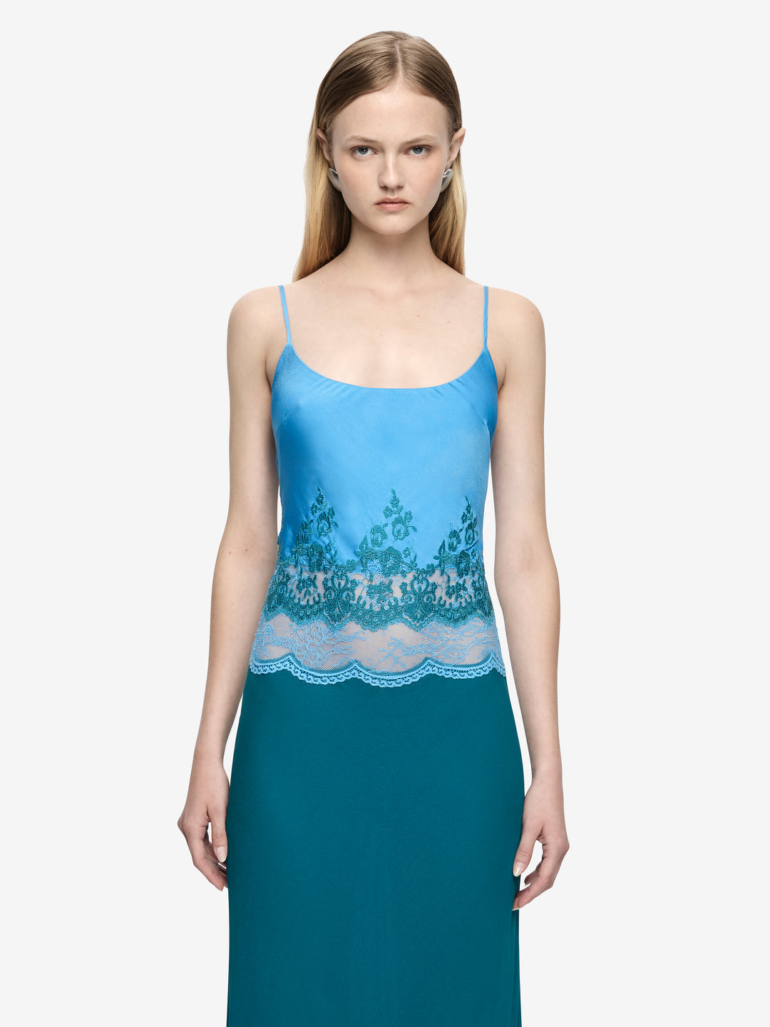 ORSINA SCOOP MAXI DRESS - AZURE BLUE/JADE