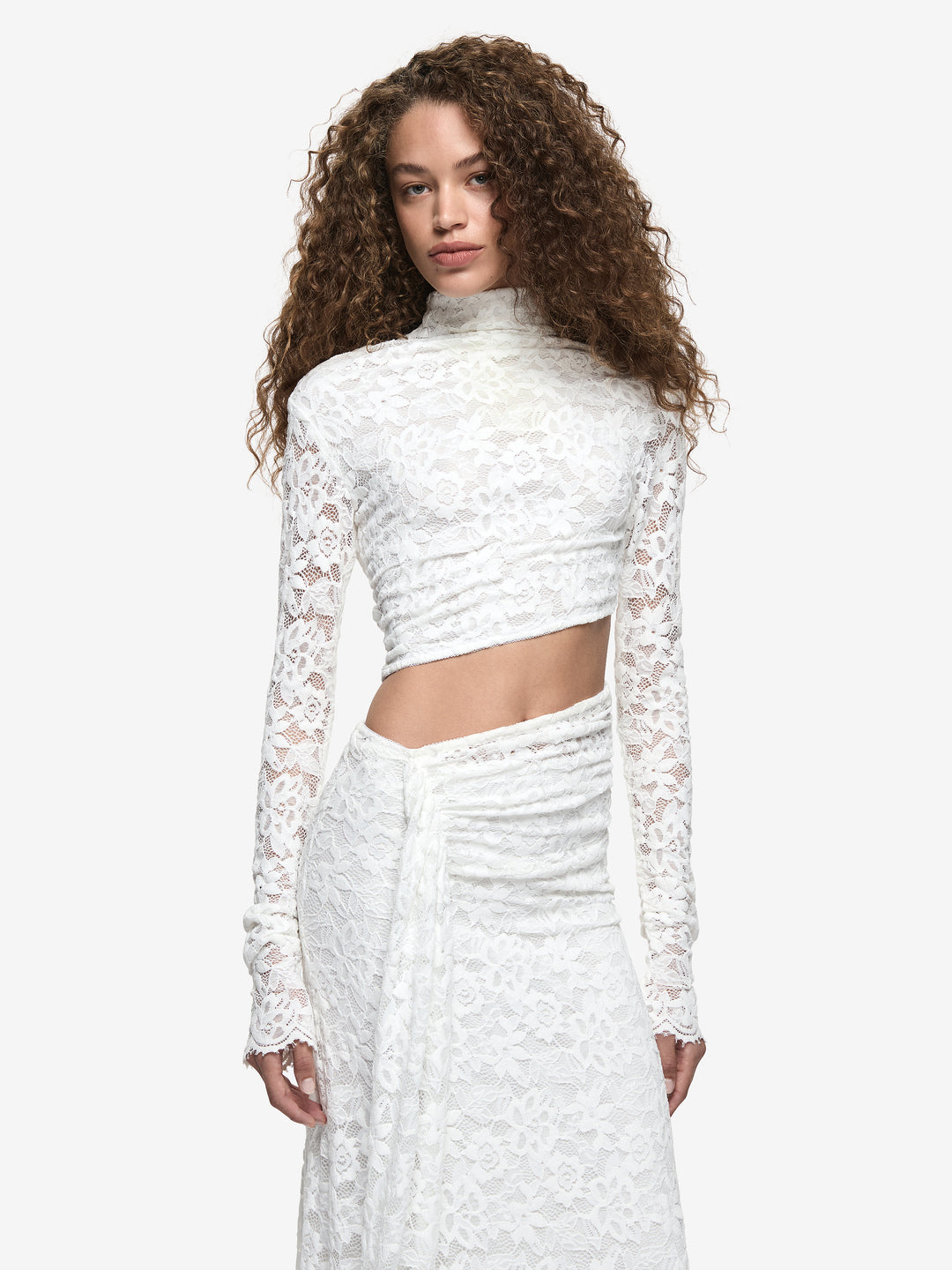 PINA LONG SLEEVE GOWN - IVORY