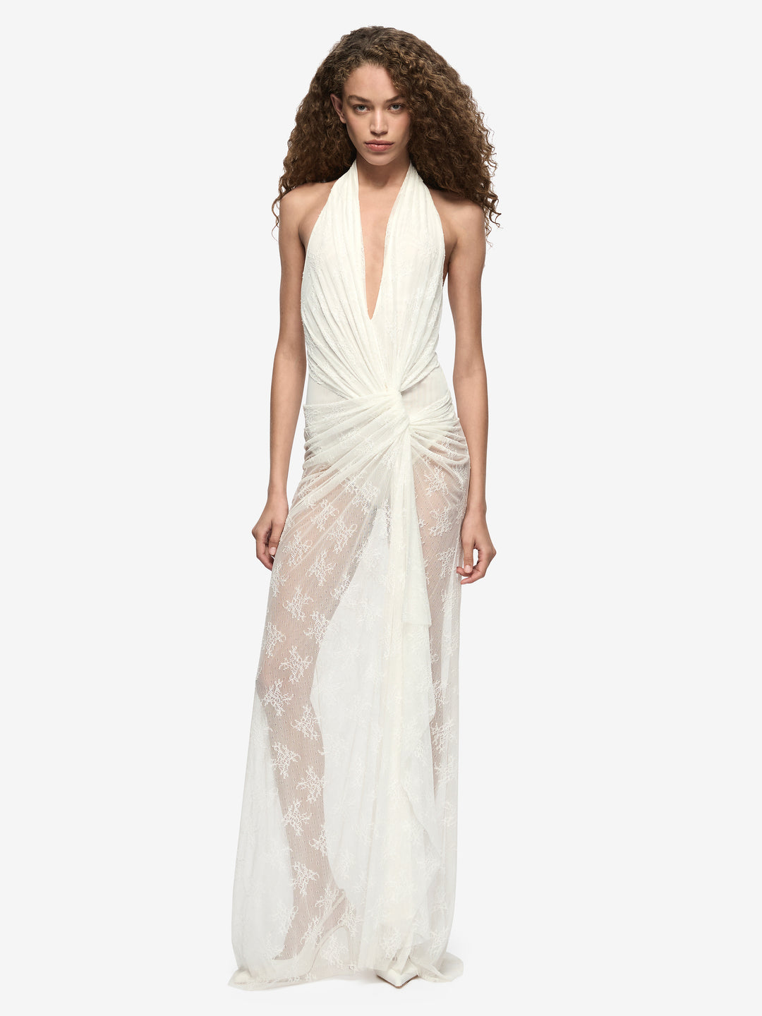 ROSALIND DRAPE MAXI DRESS - IVORY