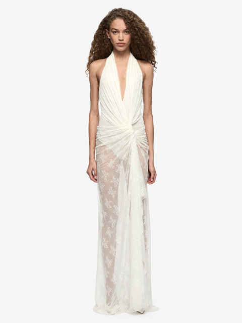 ROSALIND DRAPE MAXI DRESS - IVORY