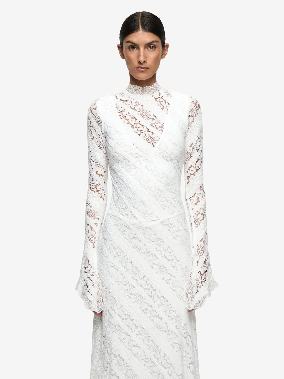 HENRIETTA LONG SLEEVE GOWN - WHITE