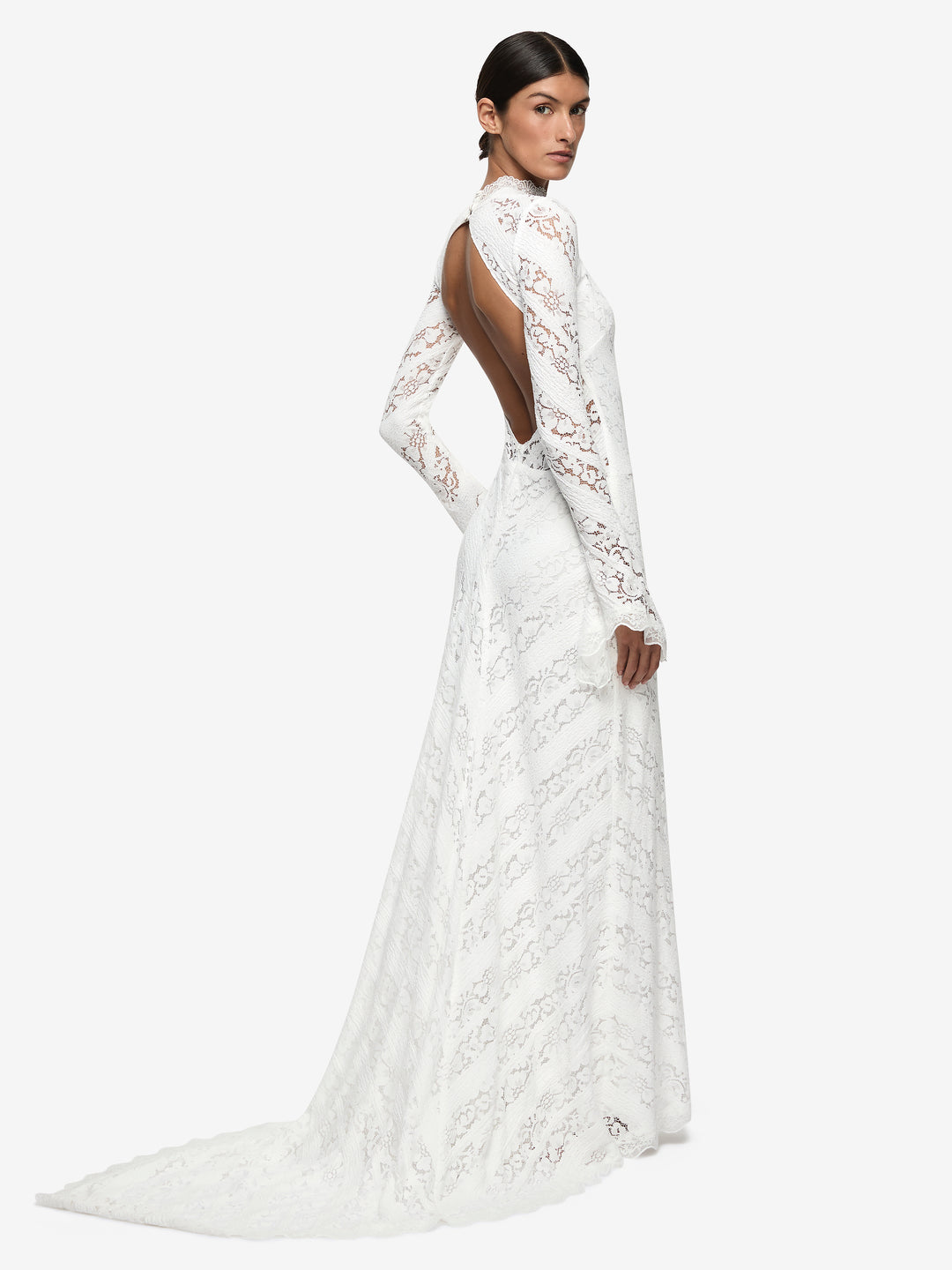 HENRIETTA LONG SLEEVE GOWN - WHITE