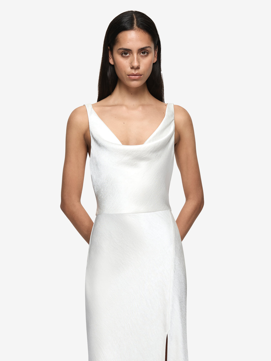 AUSTEN COWL NECK MAXI DRESS - IVORY