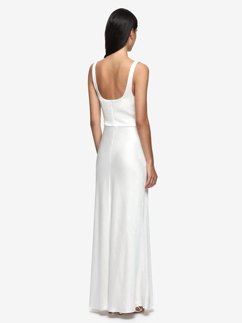 AUSTEN COWL NECK MAXI DRESS - IVORY