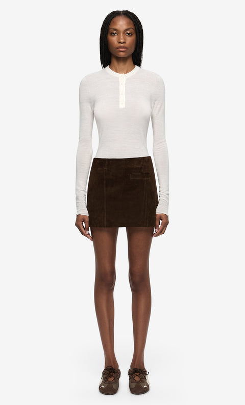 RUE LONG SLEEVE TOP - IVORY