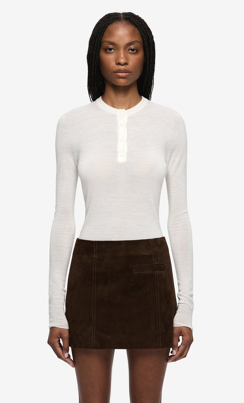 RUE LONG SLEEVE TOP - IVORY
