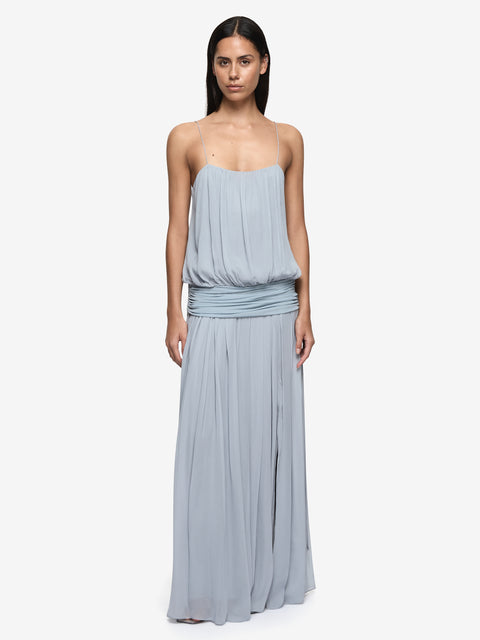 CAMILLE BLOUSON DRESS - CLOUD BLUE