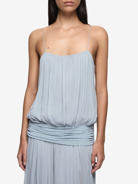 CAMILLE BLOUSON DRESS - CLOUD BLUE