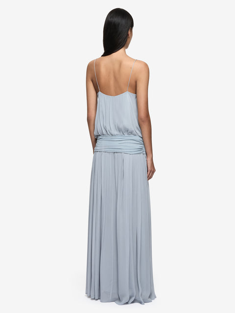 CAMILLE BLOUSON DRESS - CLOUD BLUE