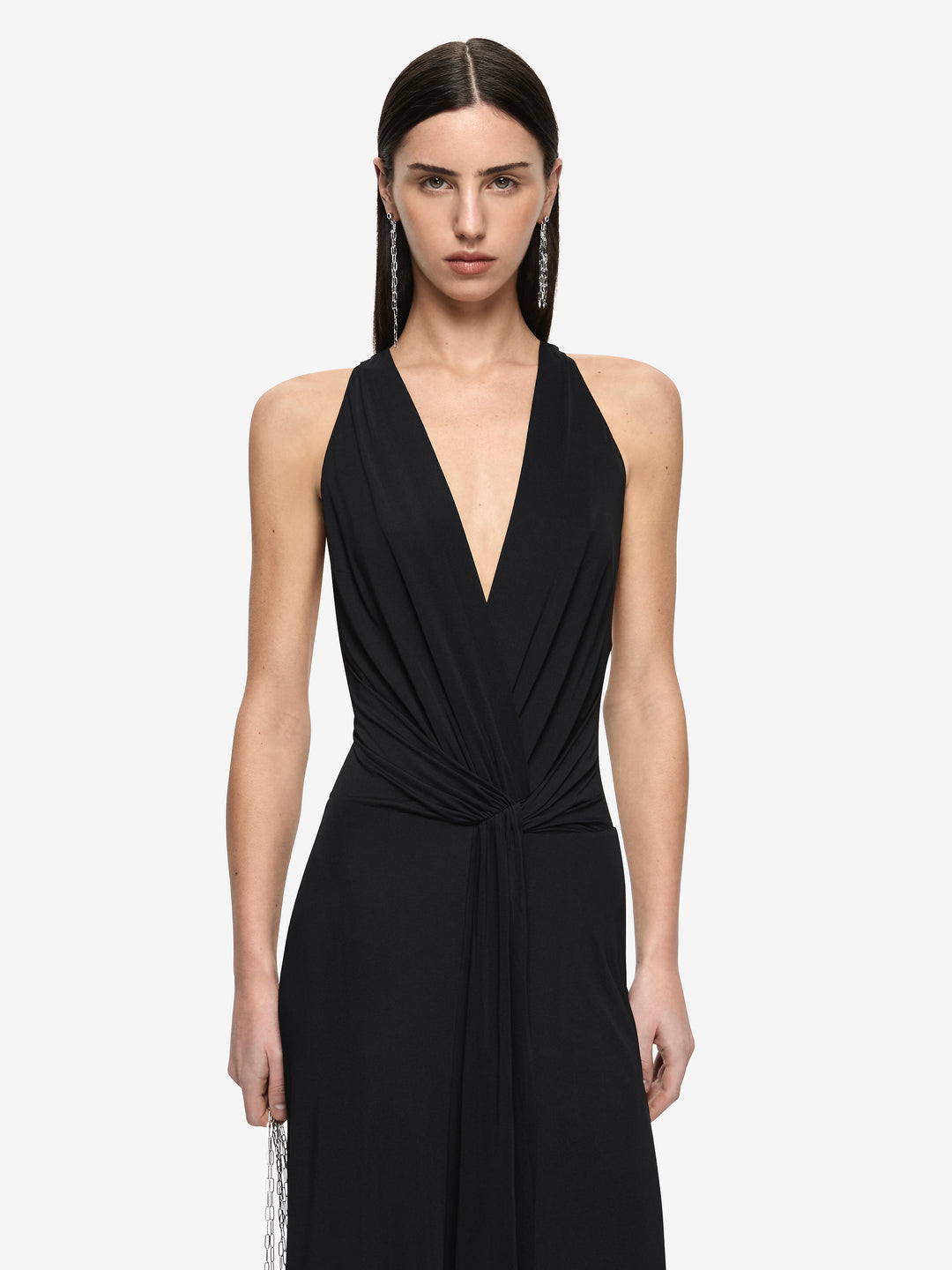 THALIA V MAXI DRESS - BLACK
