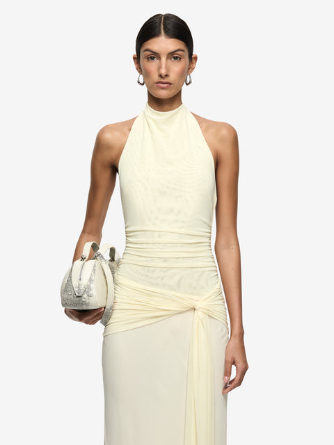 JASMIN HALTER DRESS - LEMON SORBET