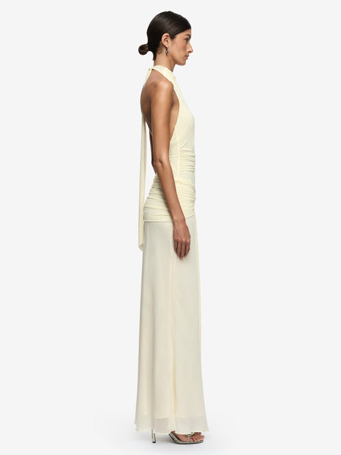 JASMIN HALTER DRESS - LEMON SORBET