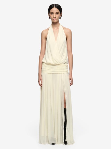 chinese dress ladies Cedar City Maxi Dress in Ice Yellow - BEC + BRIDGE