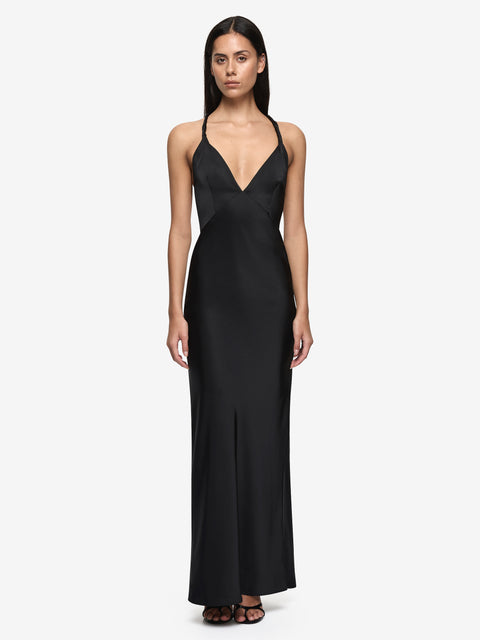 DAKOTA V MAXI DRESS - BLACK