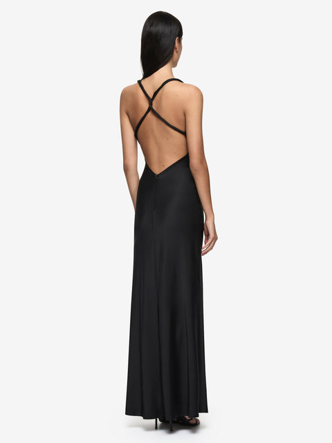 DAKOTA V MAXI DRESS - BLACK