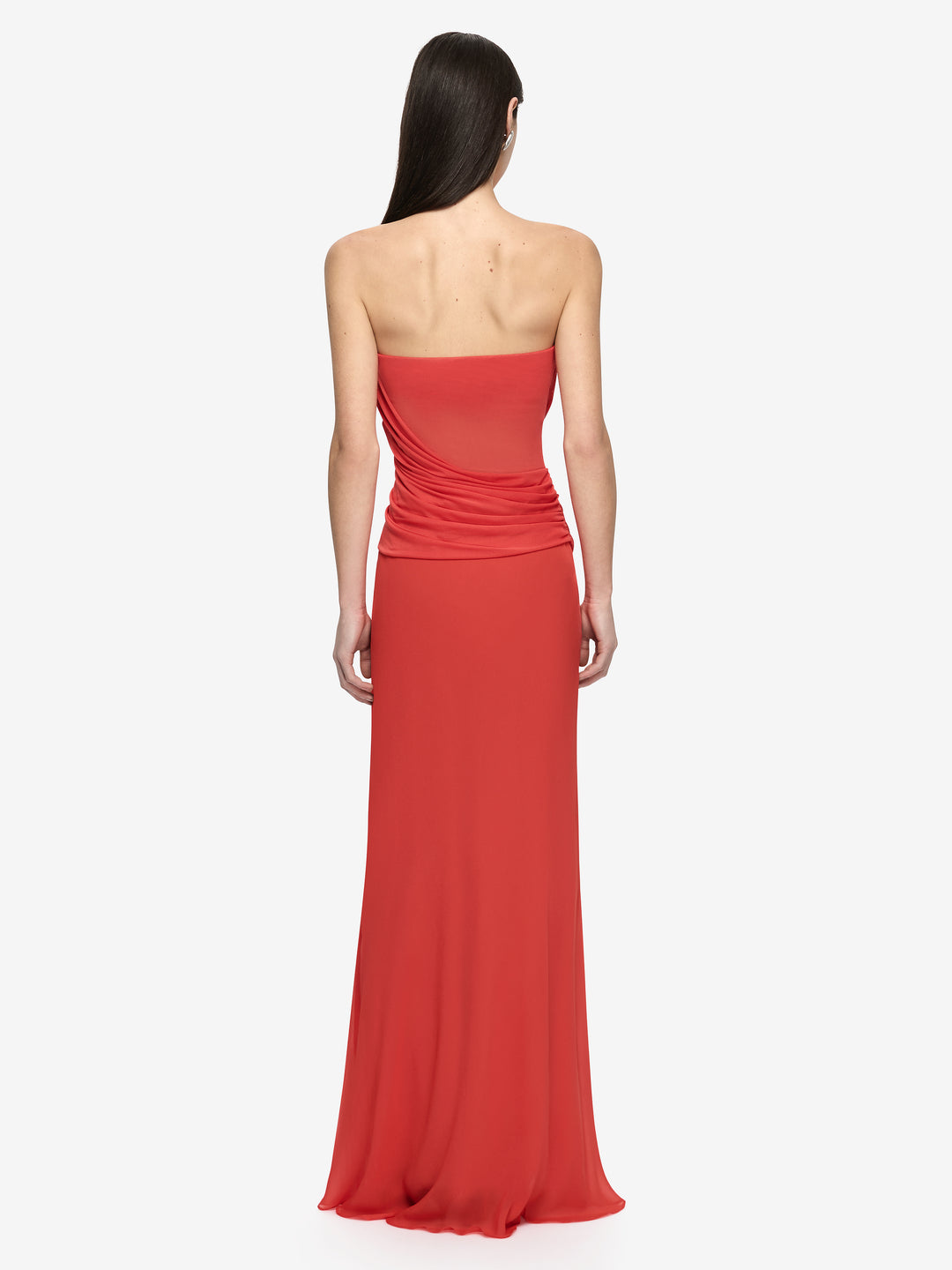 XANTHI STRAPLESS MAXI DRESS - FLAME