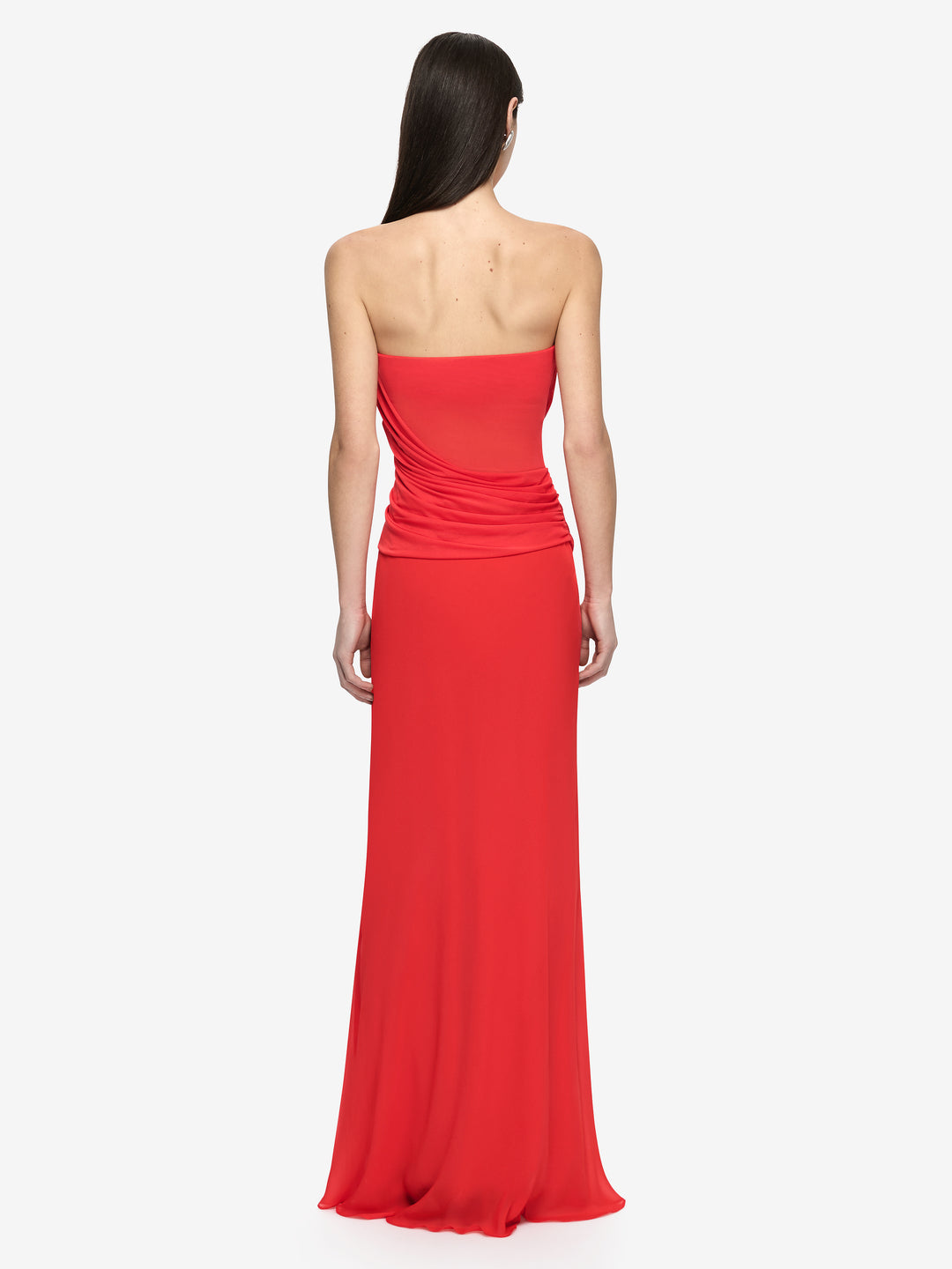 XANTHI STRAPLESS MAXI DRESS - FLAME