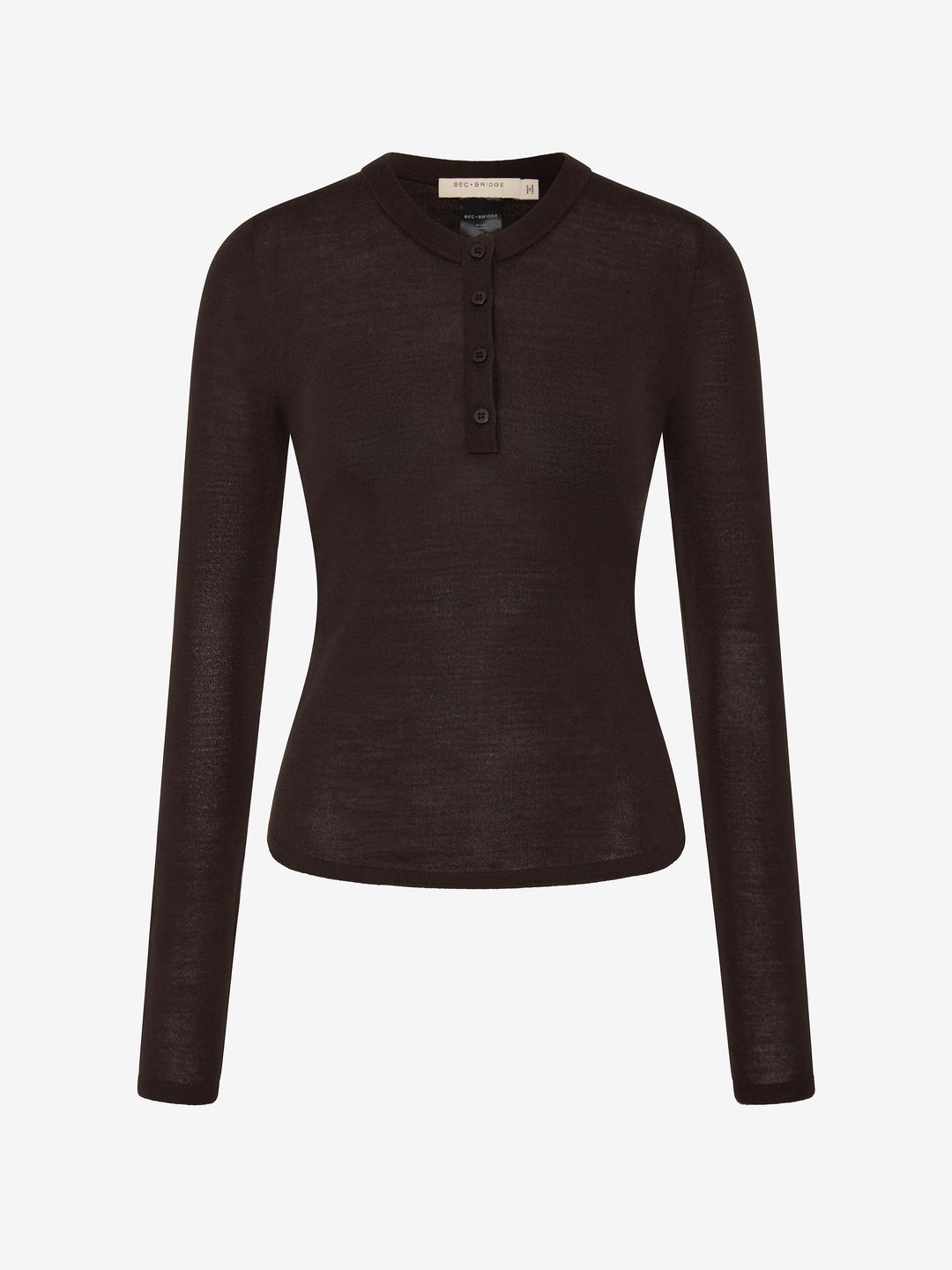RUE LONG SLEEVE TOP - DARK CHOCOLATE