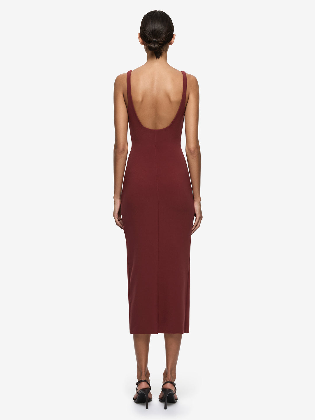 KARINA TUCK MIDI DRESS - SANGRIA