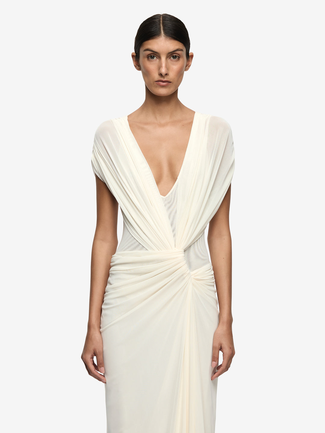 LEIA DRAPE GOWN - BUTTERCREAM