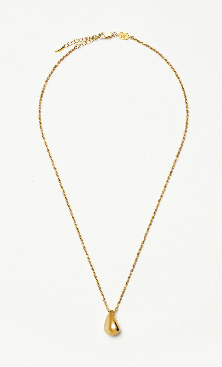 SAVI SCULPTURAL DROPLET PENDENT - GOLD