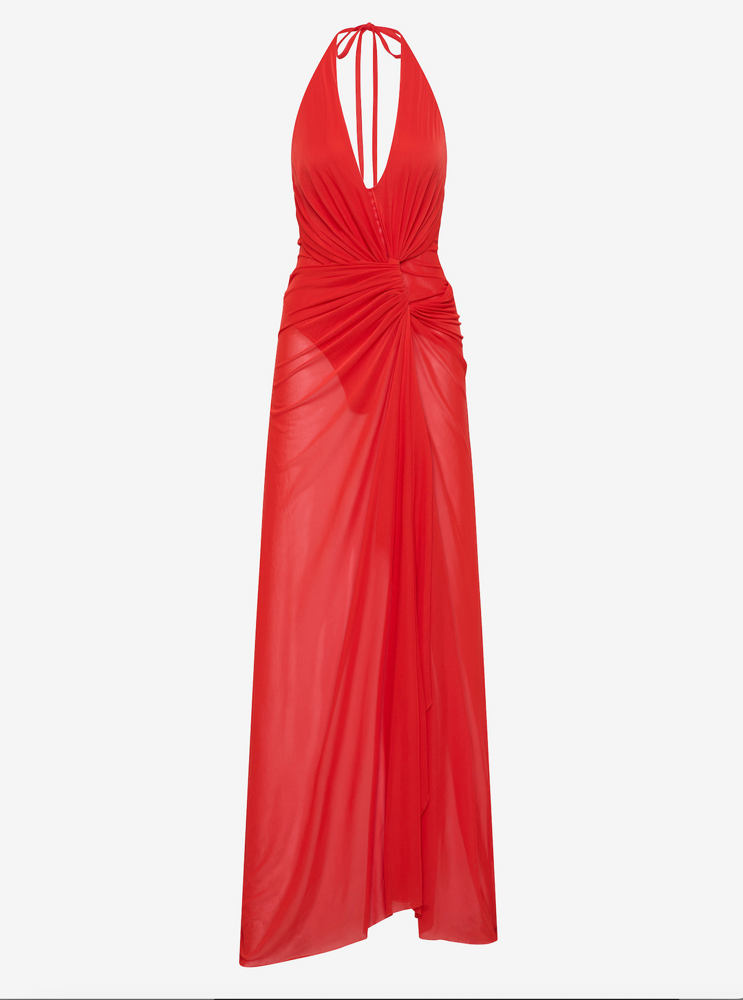 XANTHI V NECK MAXI DRESS - FLAME