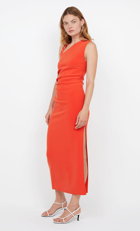 LETTY MIDI DRESS - FIRE RED