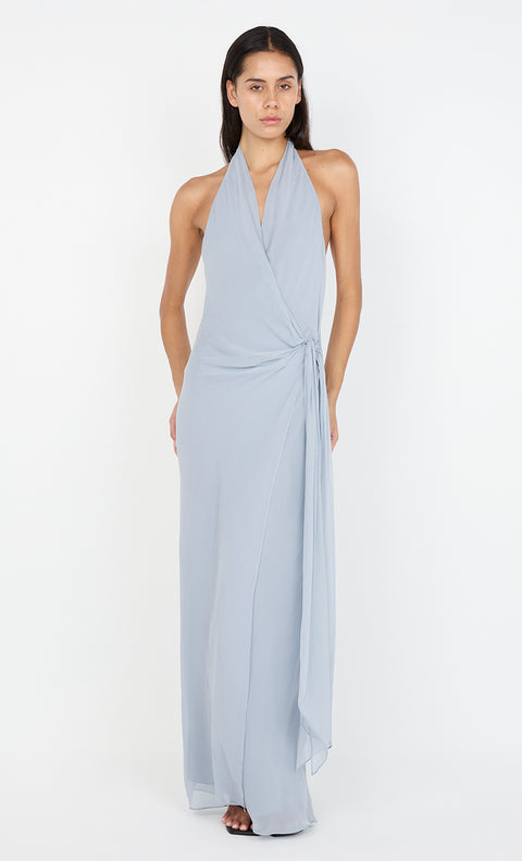 SONEVA WRAP DRESS - CLOUD BLUE