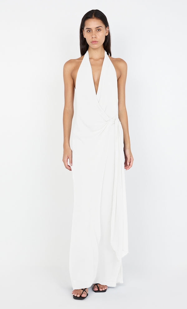 SONEVA WRAP DRESS - IVORY
