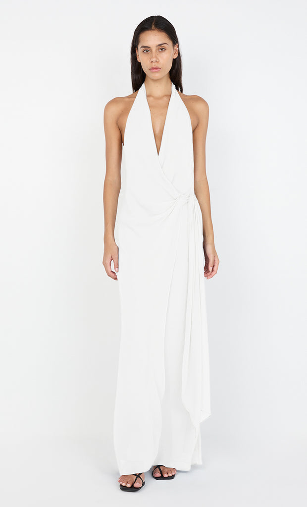 SONEVA WRAP DRESS - IVORY