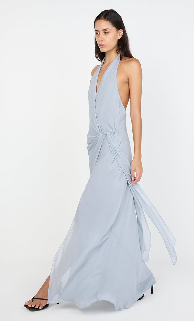 SONEVA WRAP DRESS - CLOUD BLUE