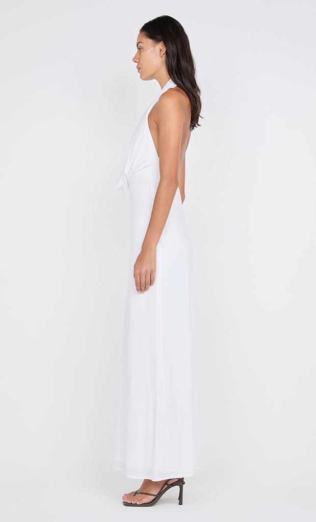 NESSIE COWL NECK MAXI DRESS - WHITE