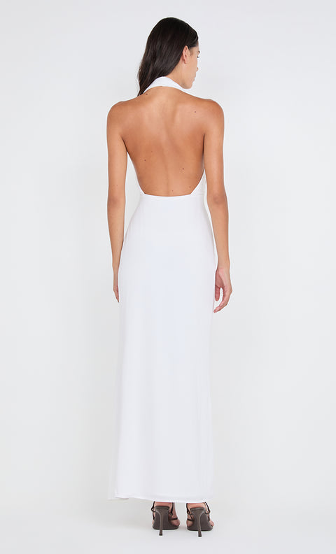 NESSIE COWL NECK MAXI DRESS - WHITE