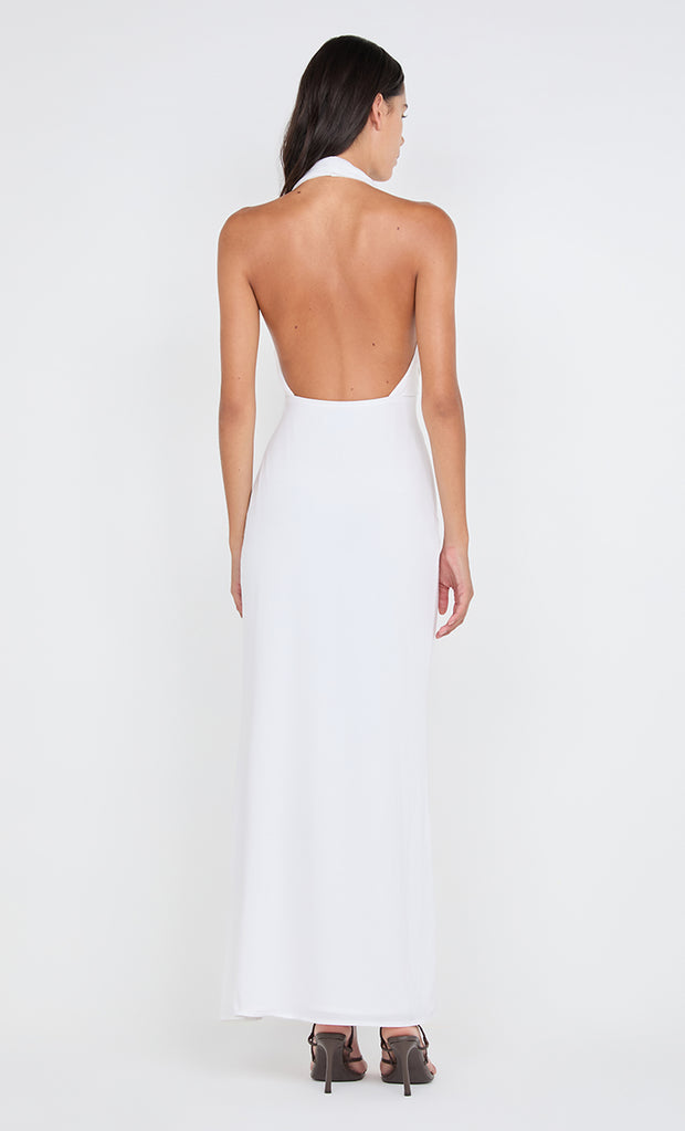 NESSIE COWL NECK MAXI DRESS - WHITE