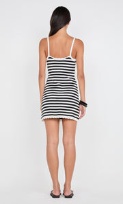 LEXI MINI DRESS - BLACK/WHITE STRIPE