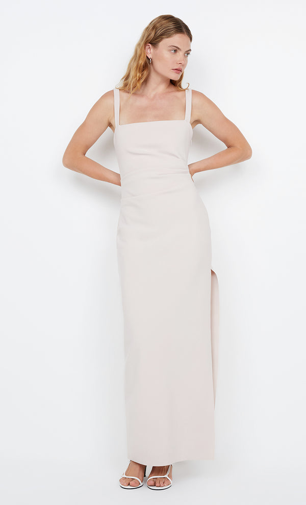 LEORA TUCK MAXI DRESS - VANILLA BEAN