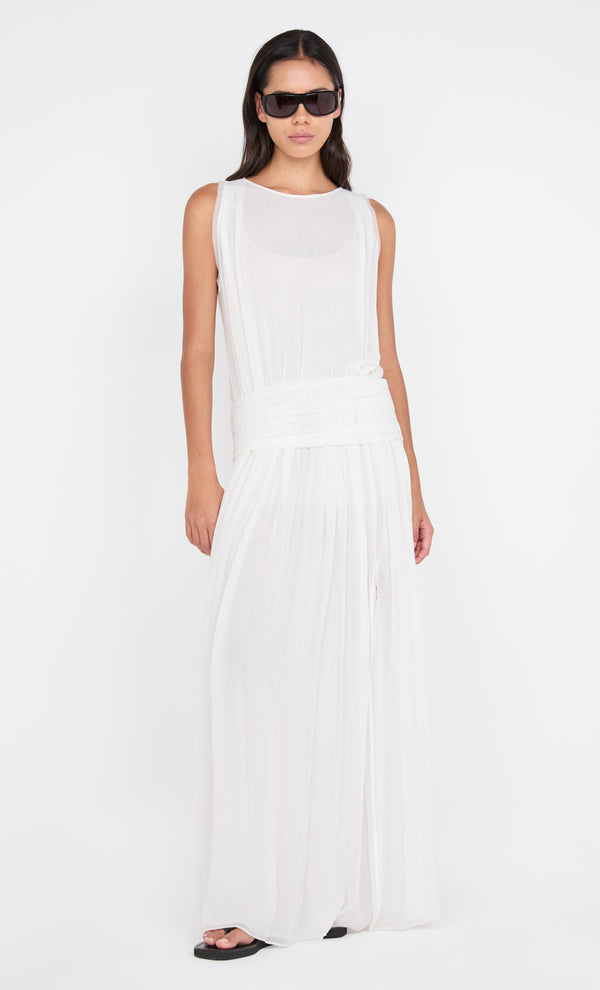 RHONE DROP WAIST DRESS - IVORY