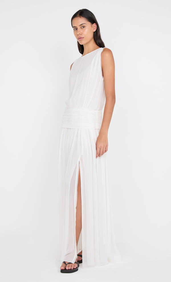 RHONE DROP WAIST DRESS - IVORY