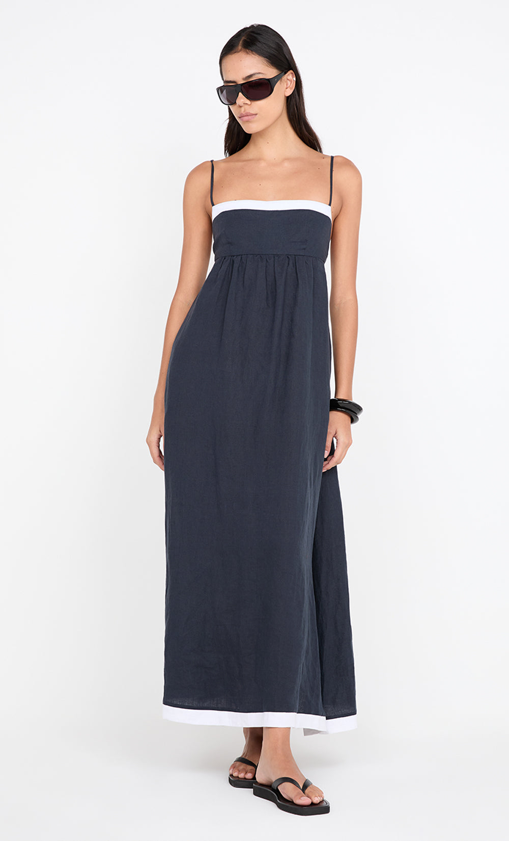 ELYCE MAXI DRESS - INK/WHITE