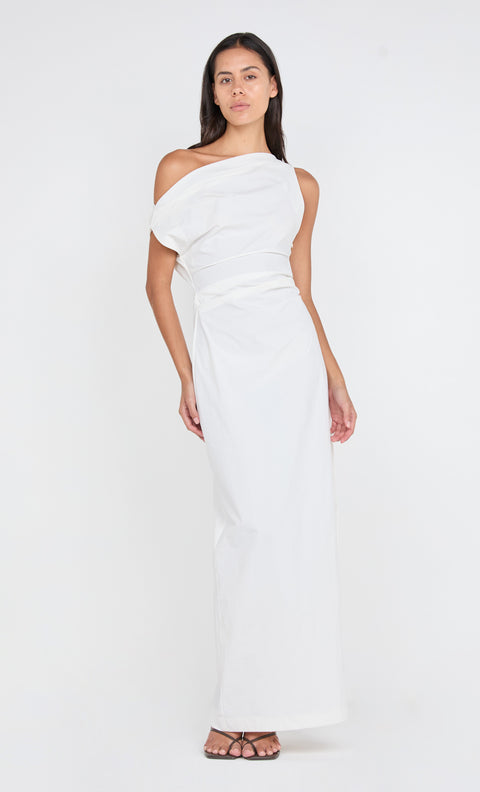 ANGELINA ASYM MAXI DRESS - IVORY