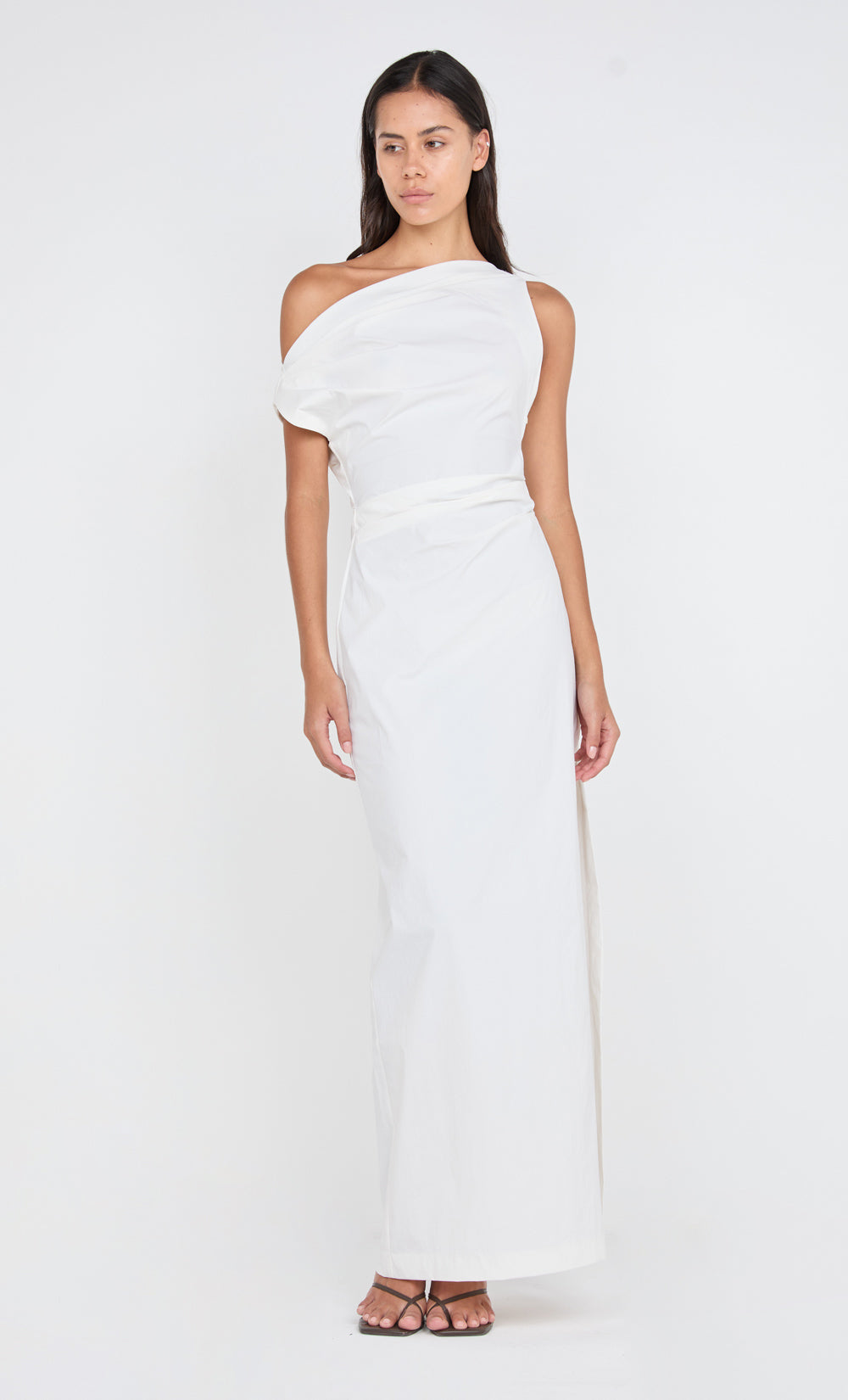 ANGELINA ASYM MAXI DRESS - IVORY