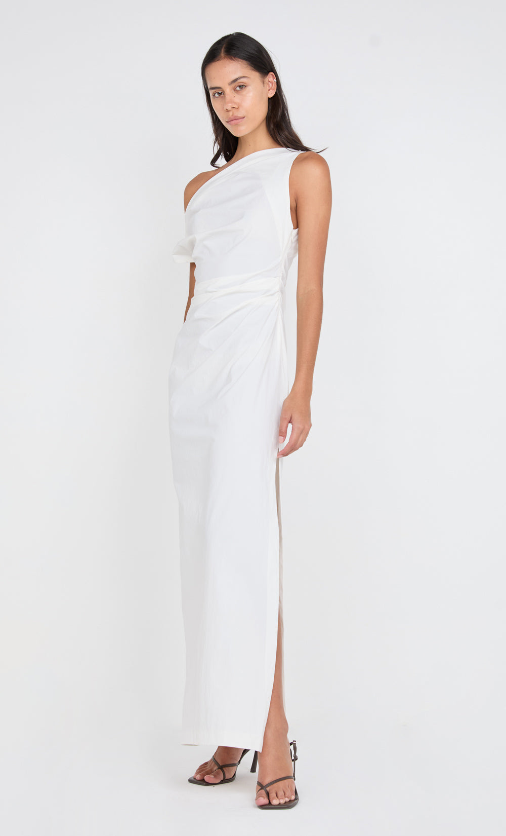 ANGELINA ASYM MAXI DRESS - IVORY