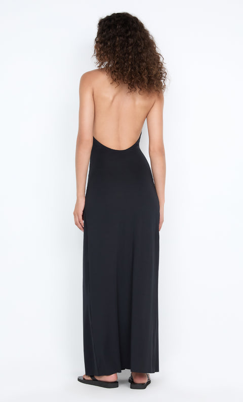 TILLIE DRAPE MAXI DRESS - BLACK