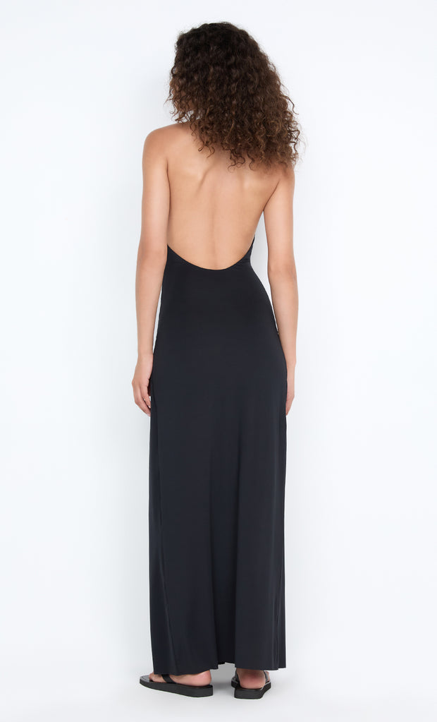 TILLIE DRAPE MAXI DRESS - BLACK