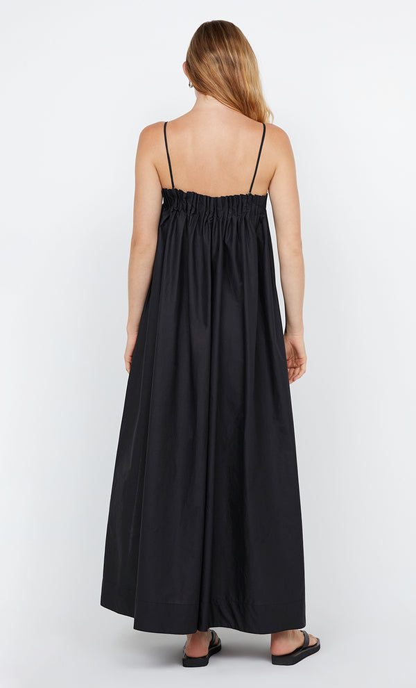 ALUCA PINTUCK MAXI DRESS - BLACK
