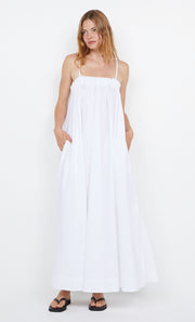 ALUCA PINTUCK MAXI DRESS - WHITE